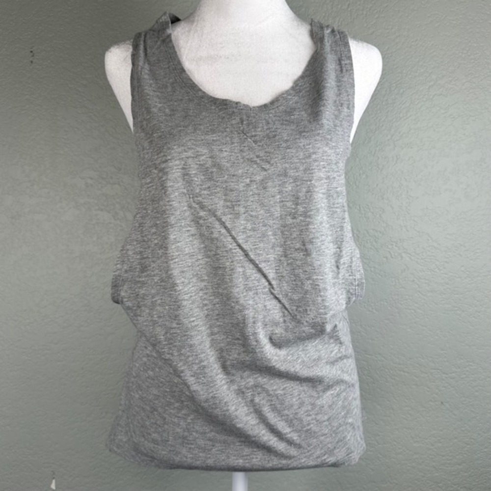 Victorias Secret Women Size XS Gray Sleeveless Tank Top Draped Hem Lounge Casual
